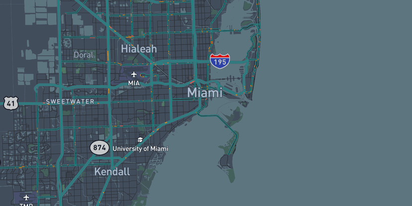Map of Miami, FL (305 area code)