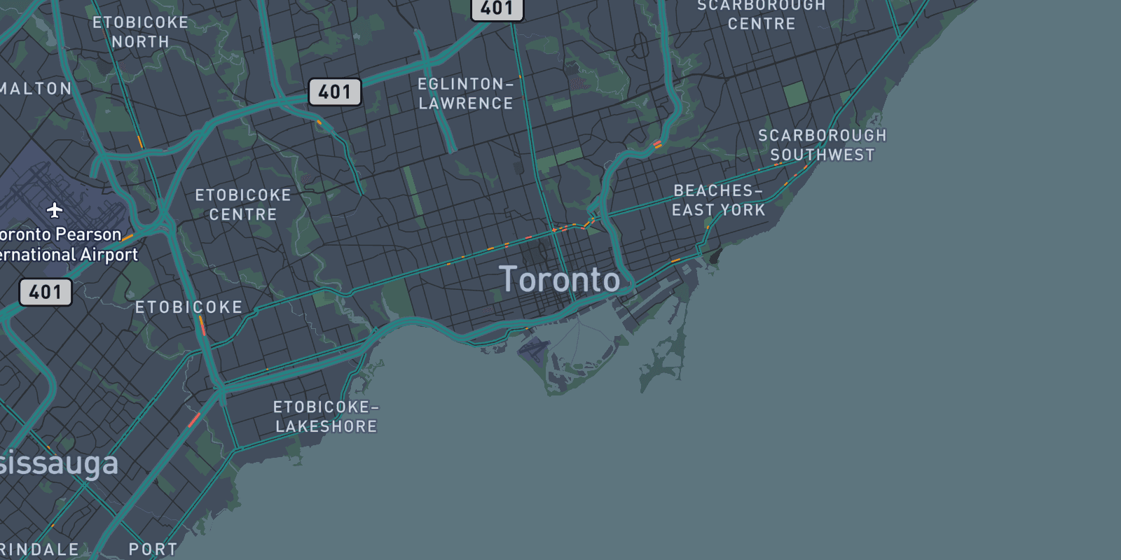 Map of Toronto, ON