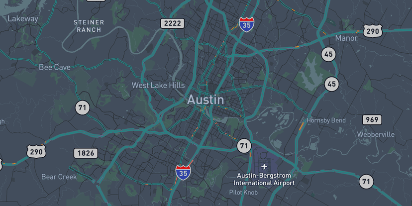 Map of Austin, TX (512 area code)