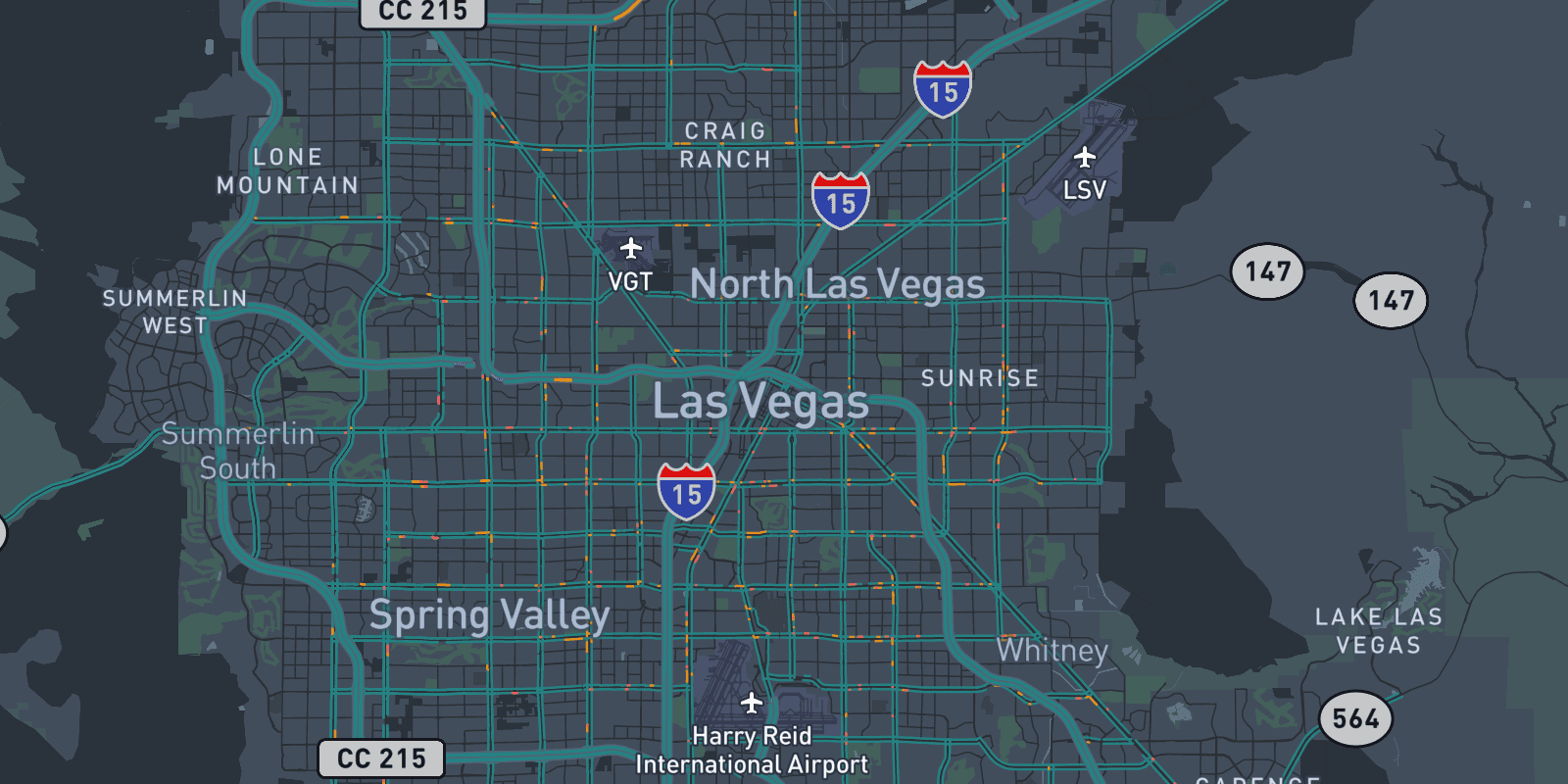Map of Las Vegas, NV