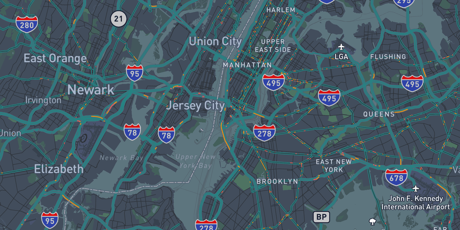 Map of New York, NY